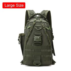 Outdoor Hiking Backpack Climbing Trekking Bag Waterproof Mountaineering Bag Men Camping Rucksack Backpacks 60L (Color: Green Large)