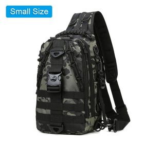 Outdoor Hiking Backpack Climbing Trekking Bag Waterproof Mountaineering Bag Men Camping Rucksack Backpacks 60L (Color: Black CP Small)