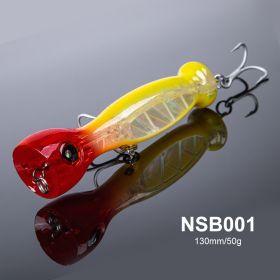 Brand: Sea Fishing Wave Climbing Lure Lure Far Cast Floating Water Wave Ripping Surface System Deep Sea Fishing Golden Gun GT Bait 50g (Model: NSB001)